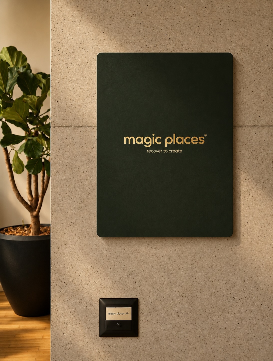Eingang der magic places Recovery Lounge in Sursee